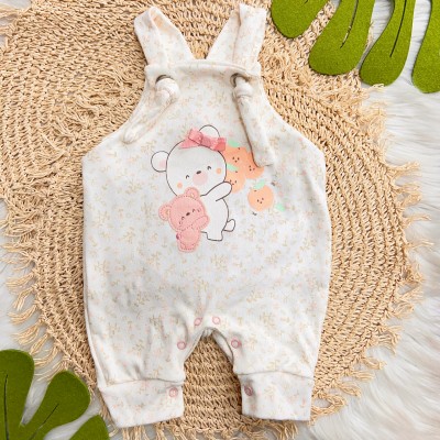  Jardineira Nózinho - Ursinhas Mamãe e Filhinha - Off White